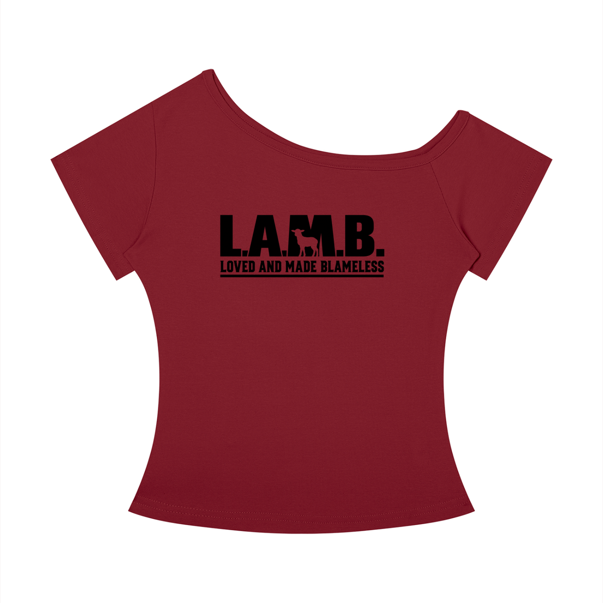 L.A.M.B. Women’s Off-the-Shoulder T-Shirt