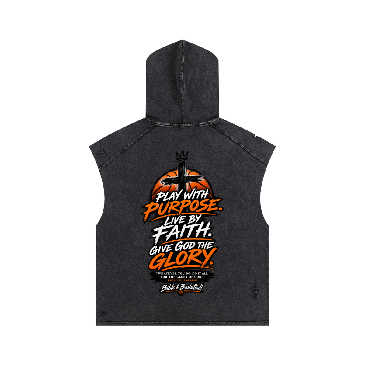 B&B Snow Washed Hooded Tank