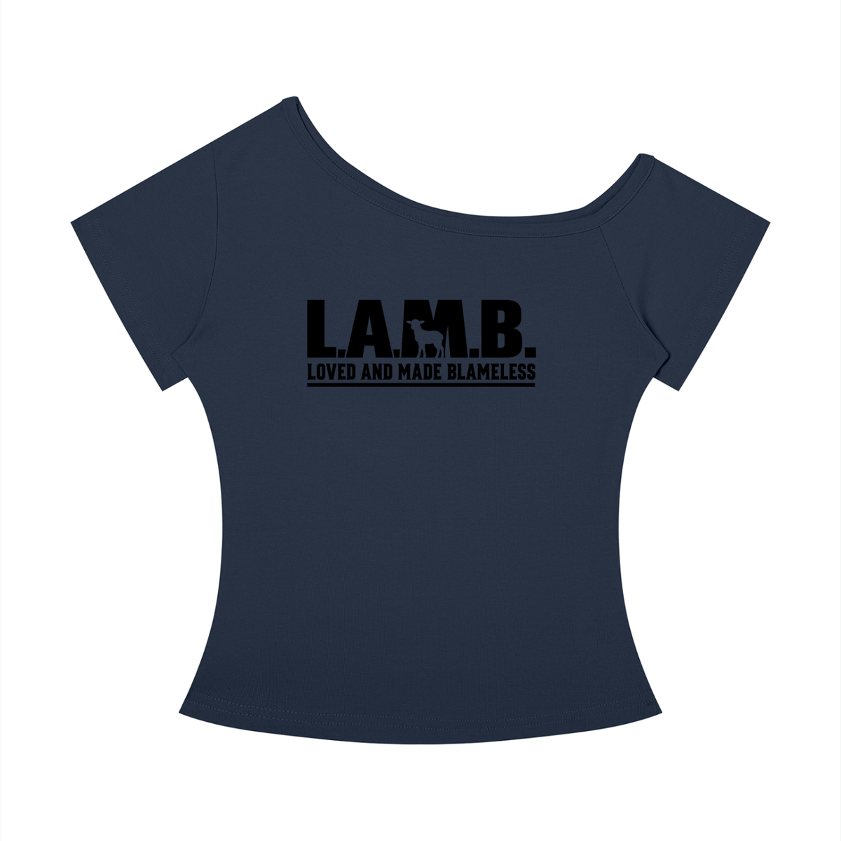 L.A.M.B. Women’s Off-the-Shoulder T-Shirt