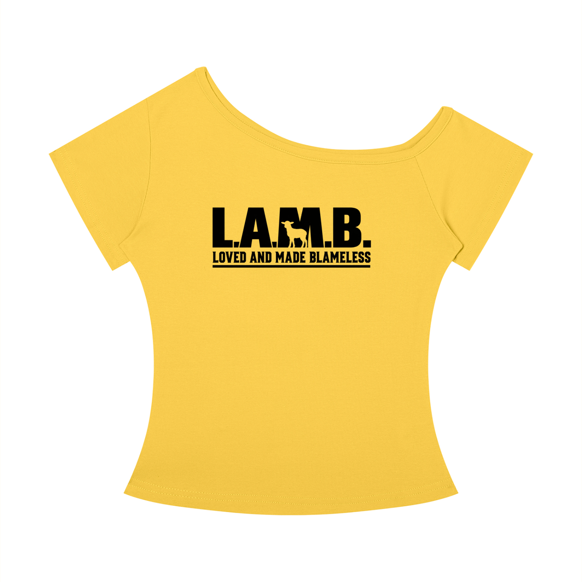 L.A.M.B. Women’s Off-the-Shoulder T-Shirt