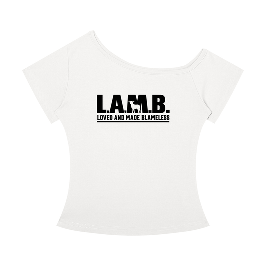 L.A.M.B. Women’s Off-the-Shoulder T-Shirt